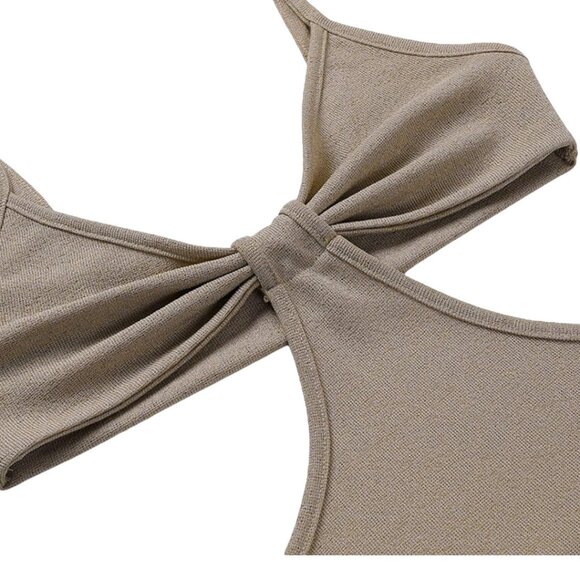 Bodycon Sexy Strappy Triangle Top Maxi Dress - Picture 11 of 15